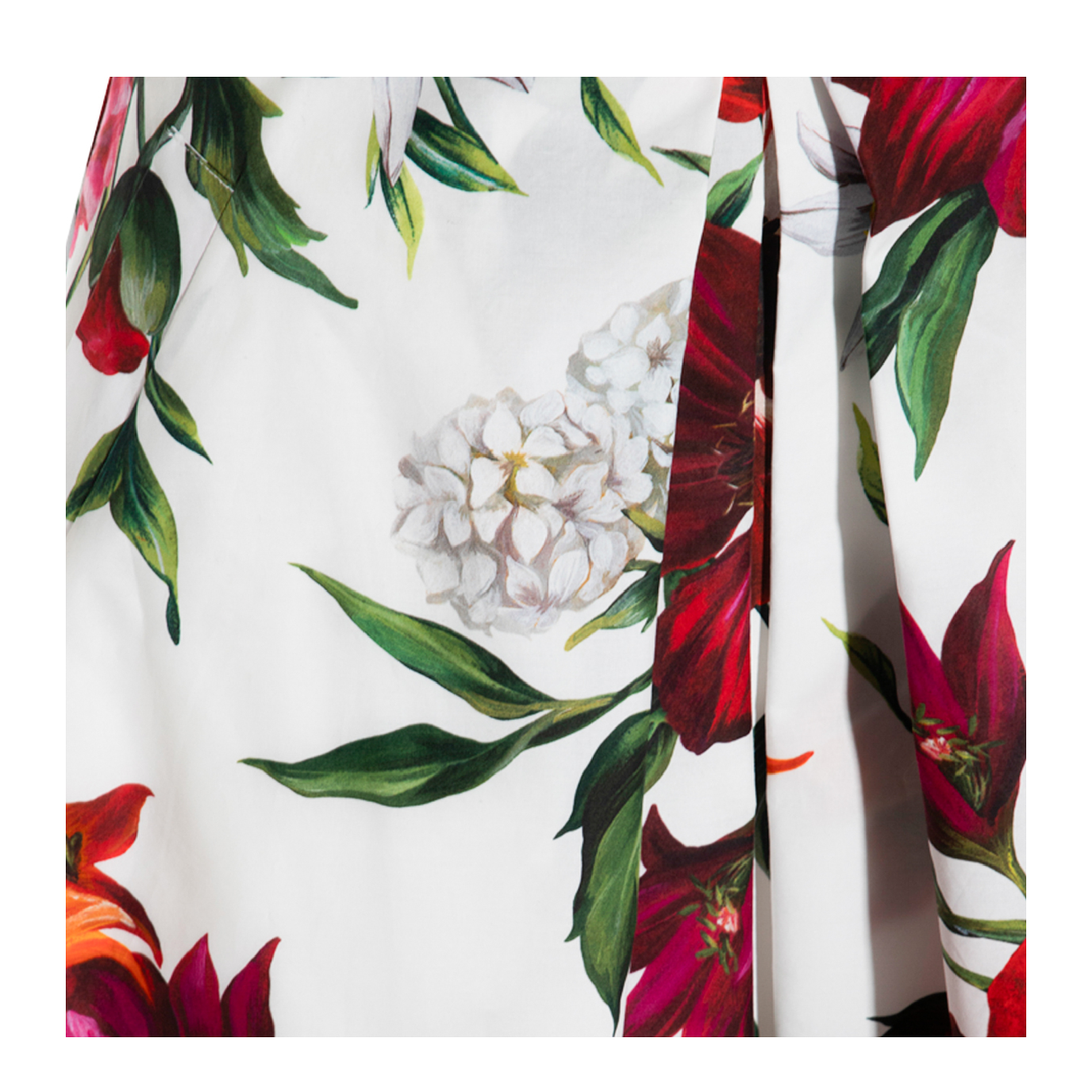 Flower-print Pleated Poplin Skirt - Image 5