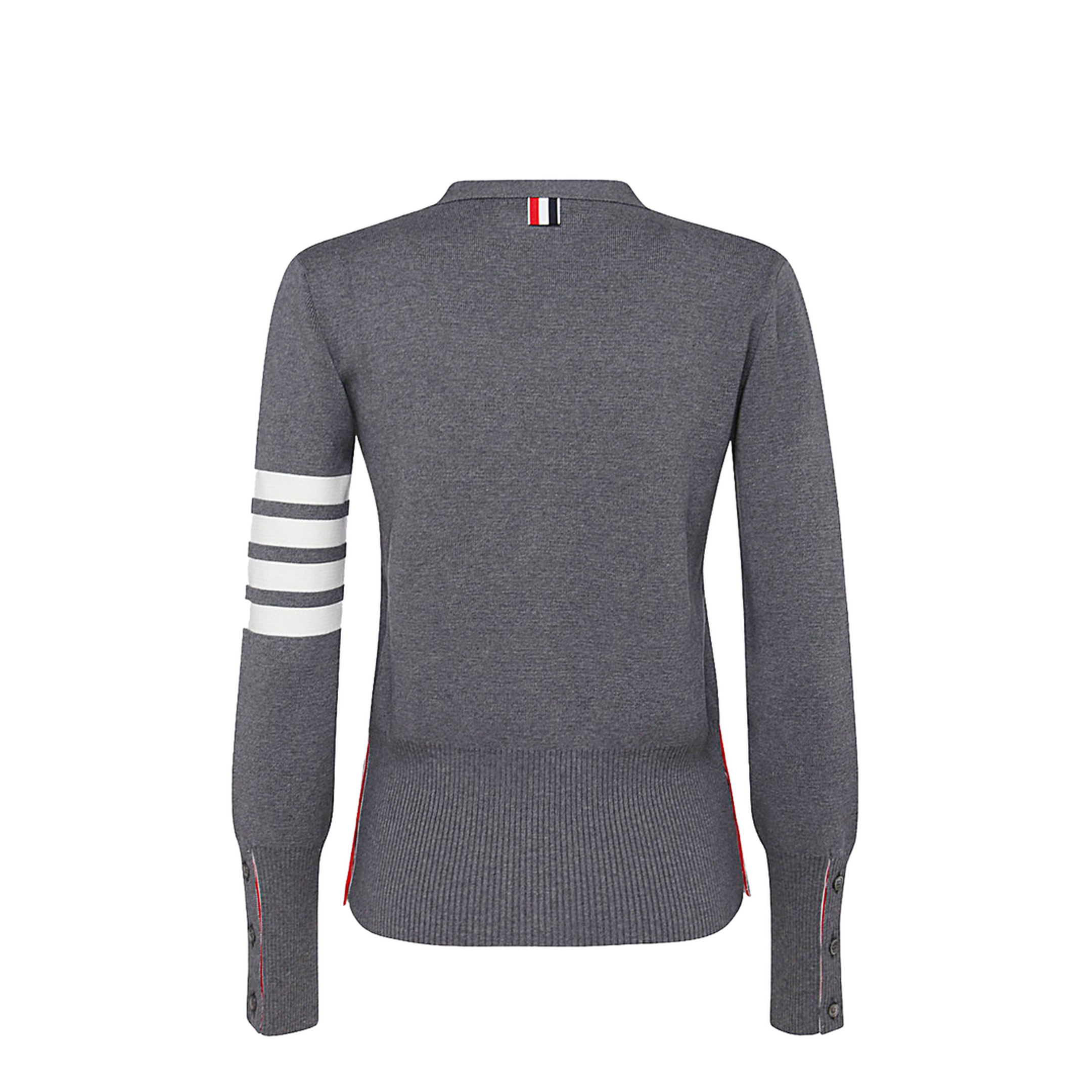 Wool 4 Bar V Neck Cardigan - Image 2