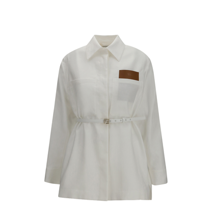 Linen and Cotton Belted Jacket - Image 1