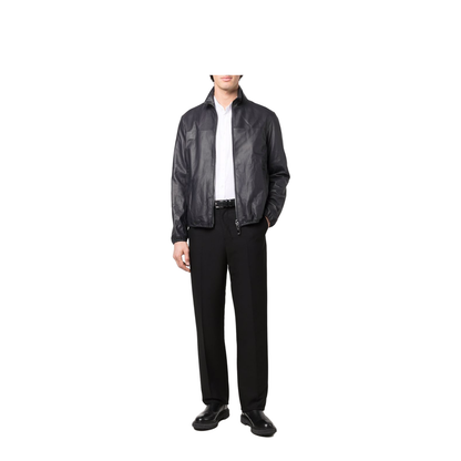 Lambskin Leather Zipped Jacket - Image 5