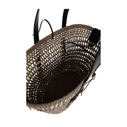 Braid Basket Medium Iraca Palm Basket - Khaki/Natural - Image 5
