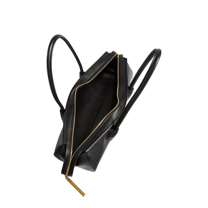 Donna Leather Shoulder Bag - Black - Image 3