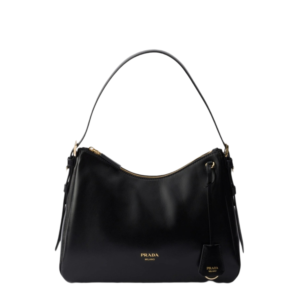 Large Calfskin Shoulder Bag - Black - Image 1