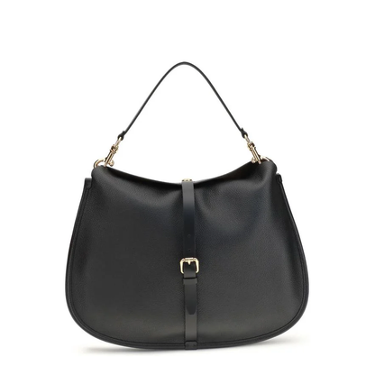 Pony XL Leather Shoulder Bag Black - Image 1