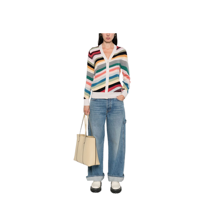 Striped Wool Cardigan - Image 4