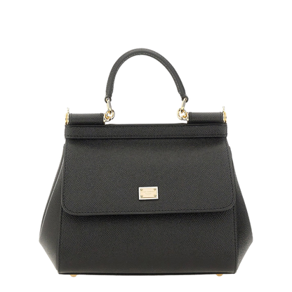 Medium Sicily Handbag in Black - Image 3
