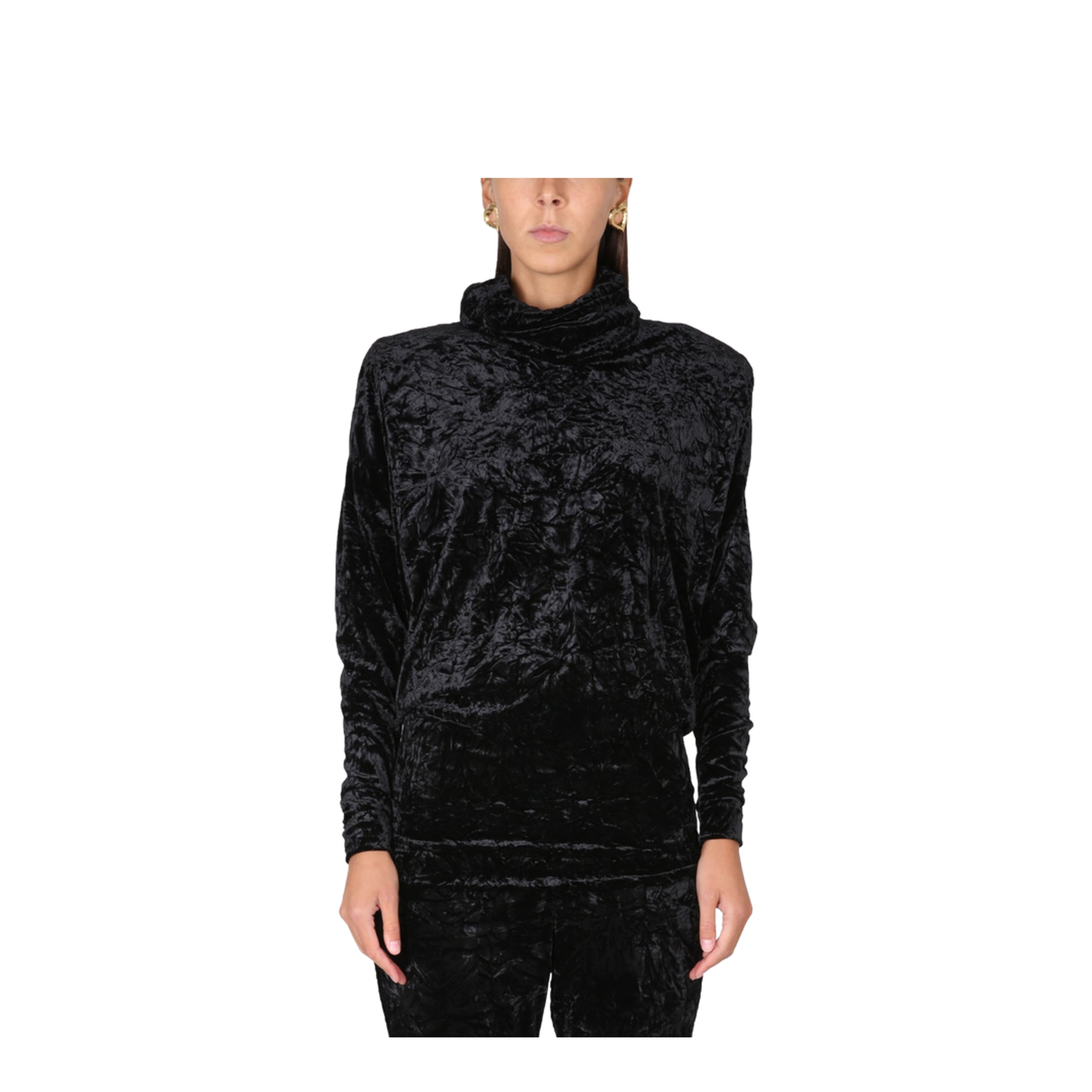 Velvet Turtleneck Top - Image 1