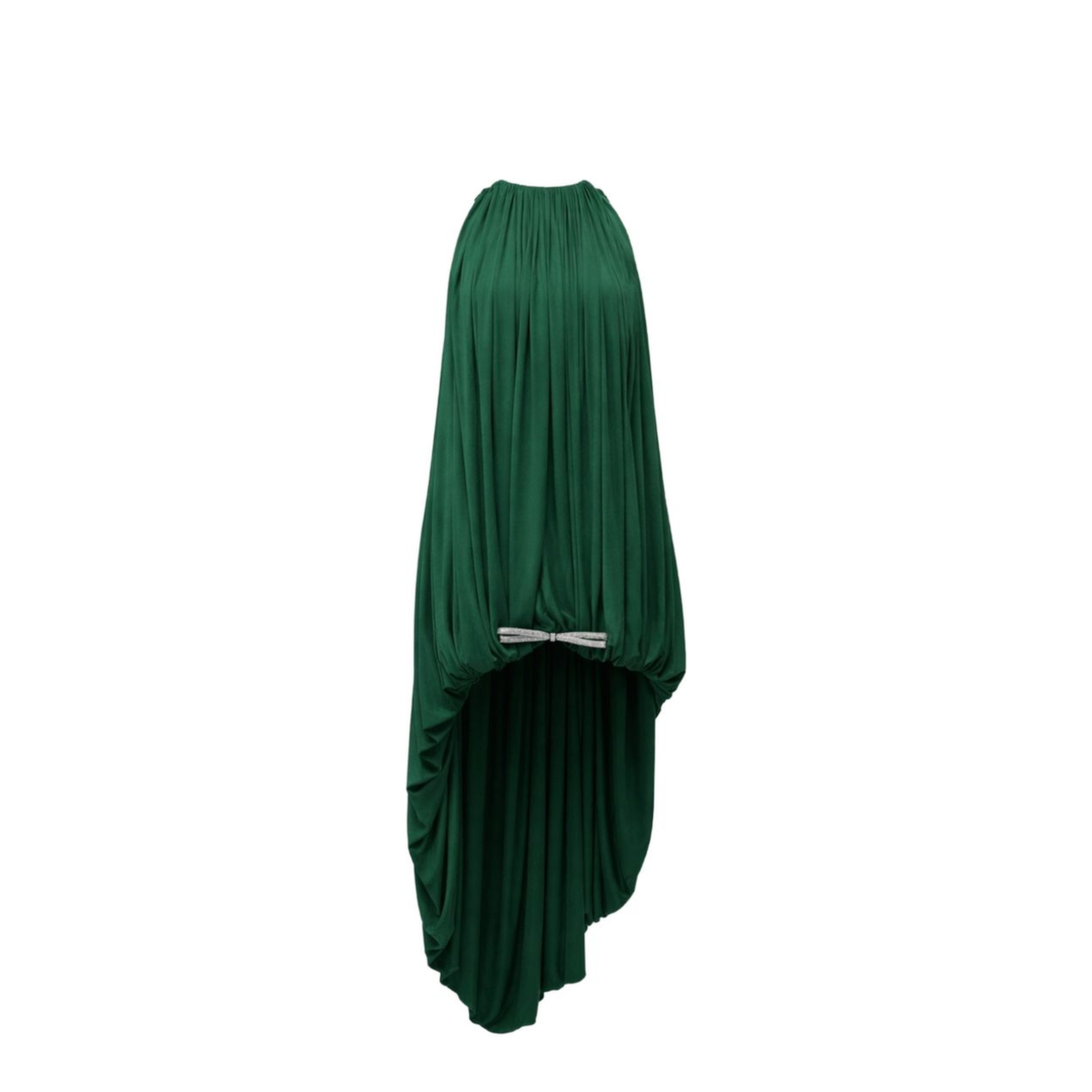 Silk Draped Dress - Image 4