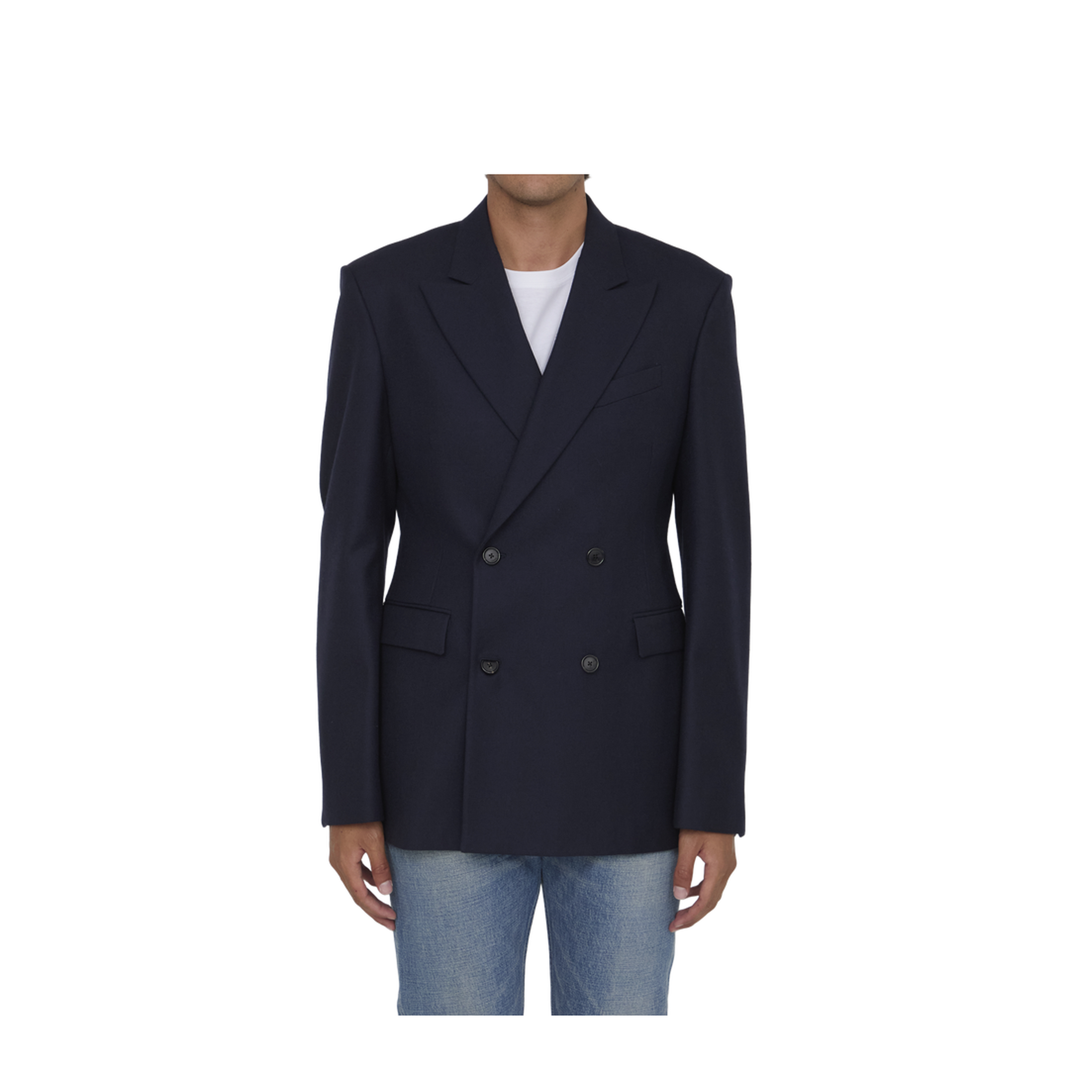 Wool Double-Breasted Jacket - Image 1