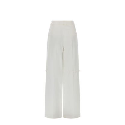 White Cotton Trousers - Image 3