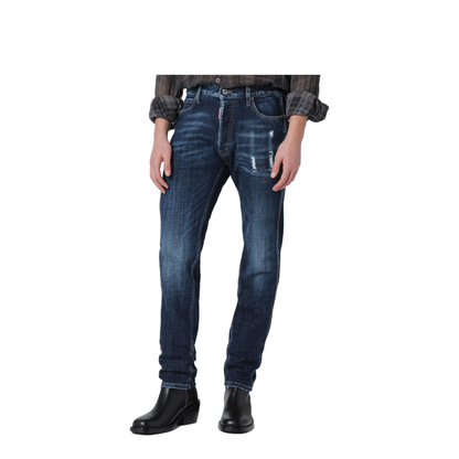 Dark Smoker Wash Teddy Mini Front Jeans - Image 1