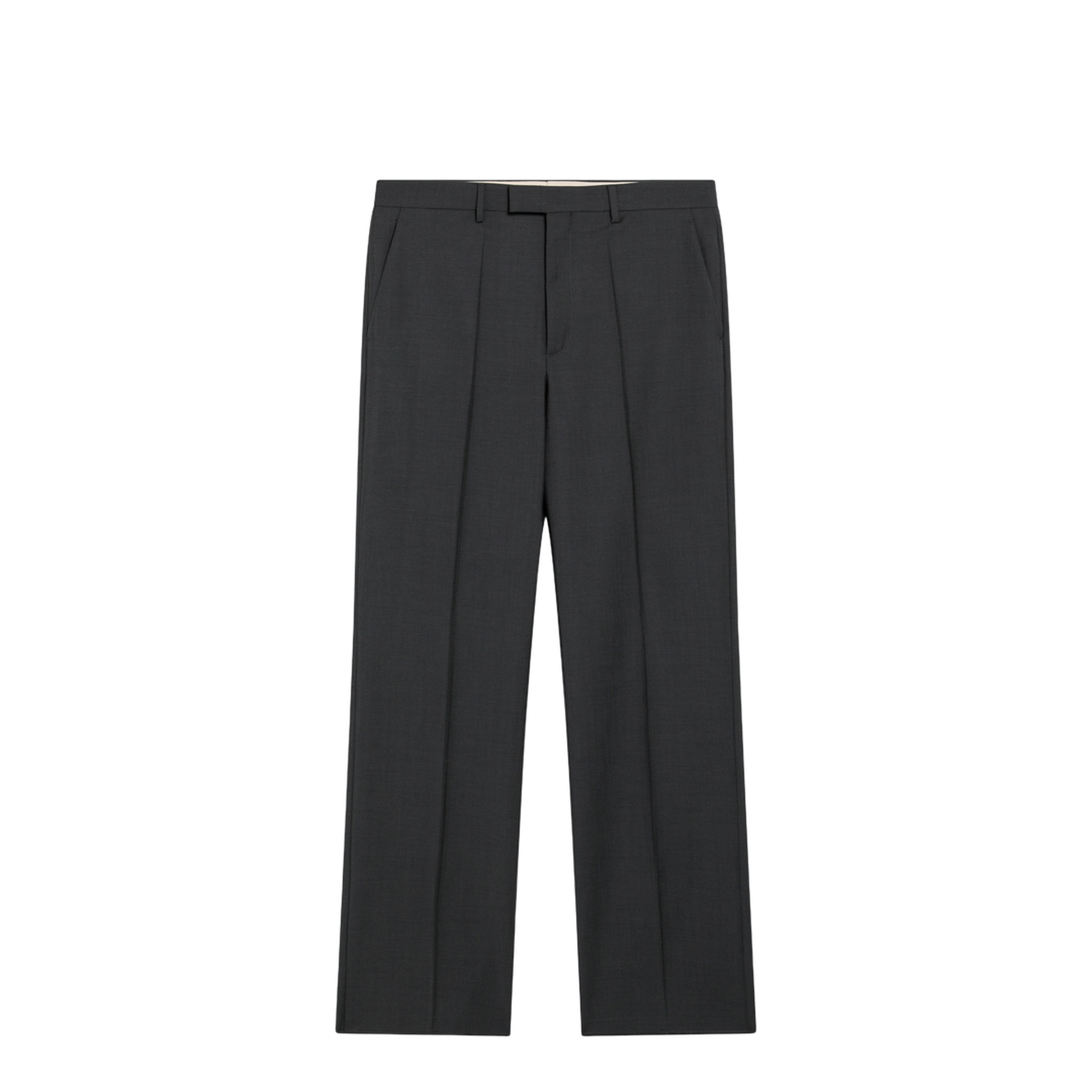 Gray Wool-Blend Pants - Image 1