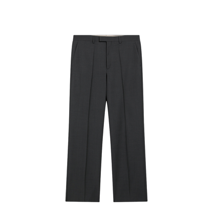 Gray Wool-Blend Pants - Image 1
