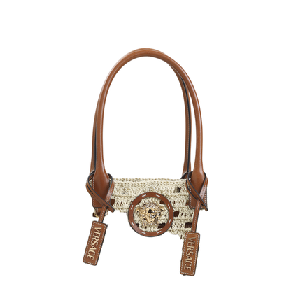 La Medusa Large Raffia Tote - Beige - Image 1