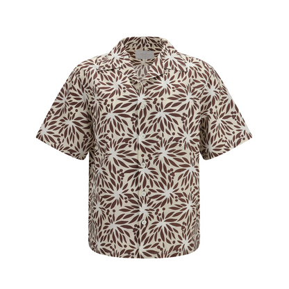 Printed Cotton Bowling Shirt