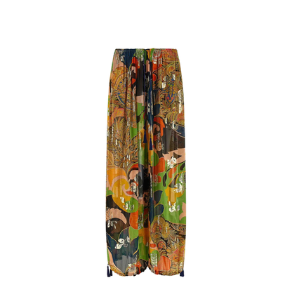 Paisley Print Palazzo Pants - Multicolor - Image 5