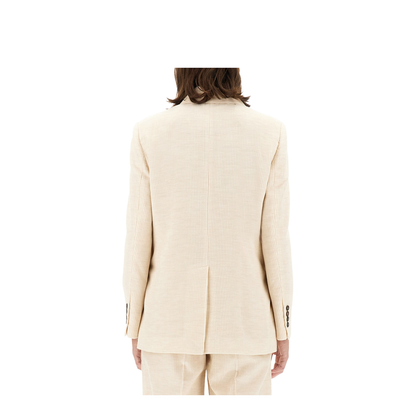 Double Breasted Jacket Beige - Image 3