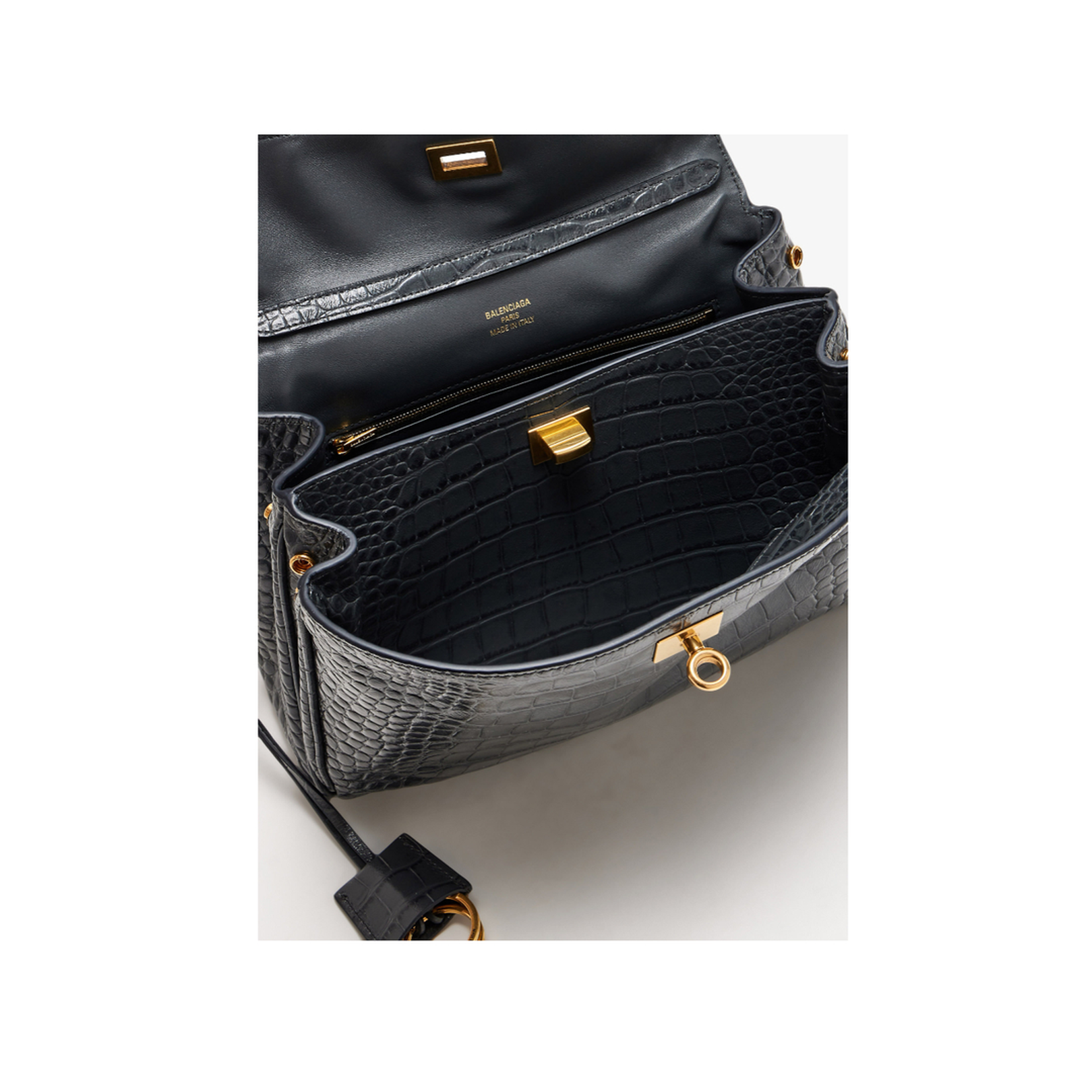 Rodeo Shoulder Bag In Crocodile-print Leather - Image 4