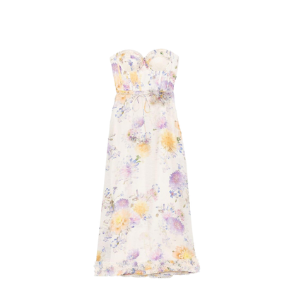 Midi Dress With Flower Print - Image 1