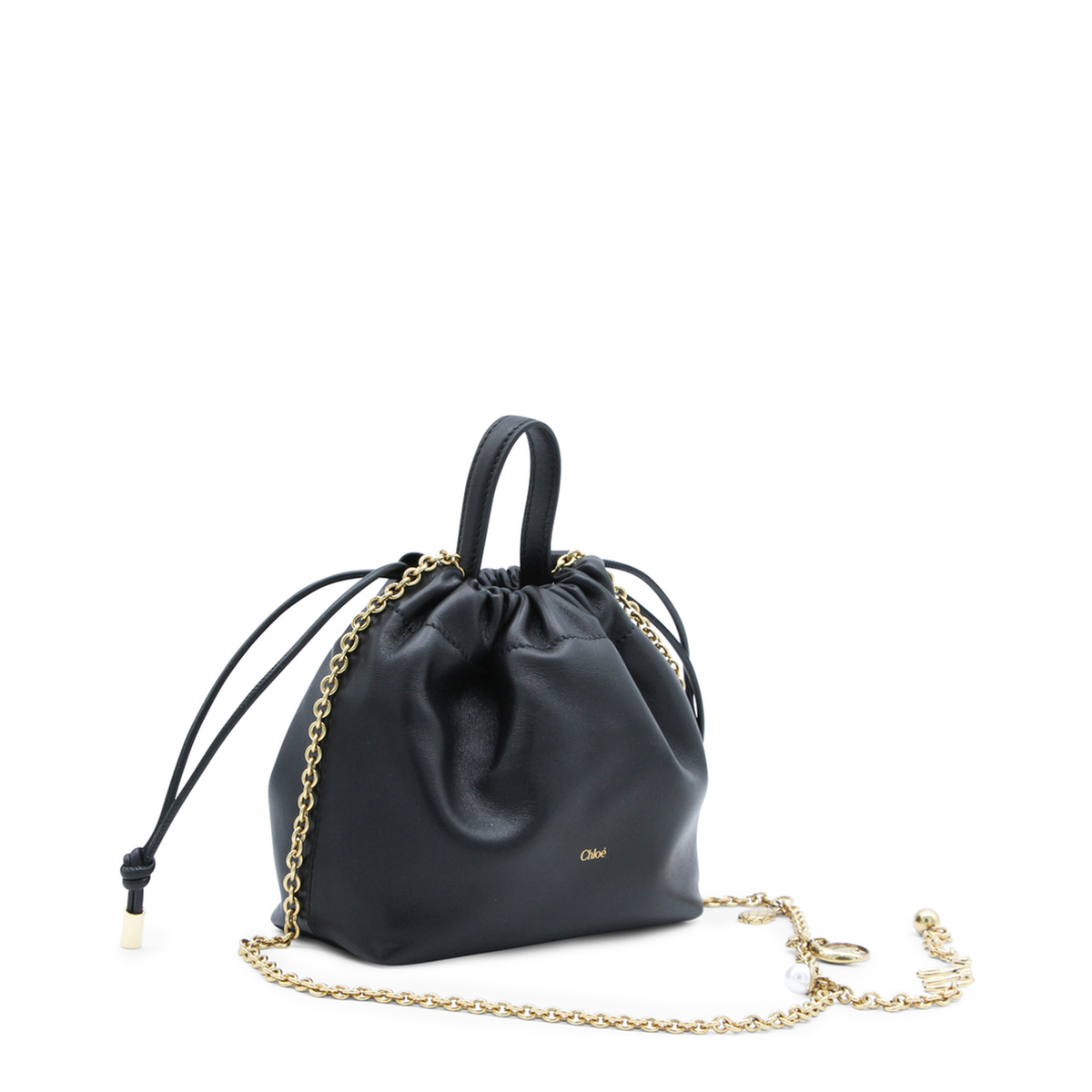 Icons Mini Lambskin Shoulder Bag - Black - Image 3