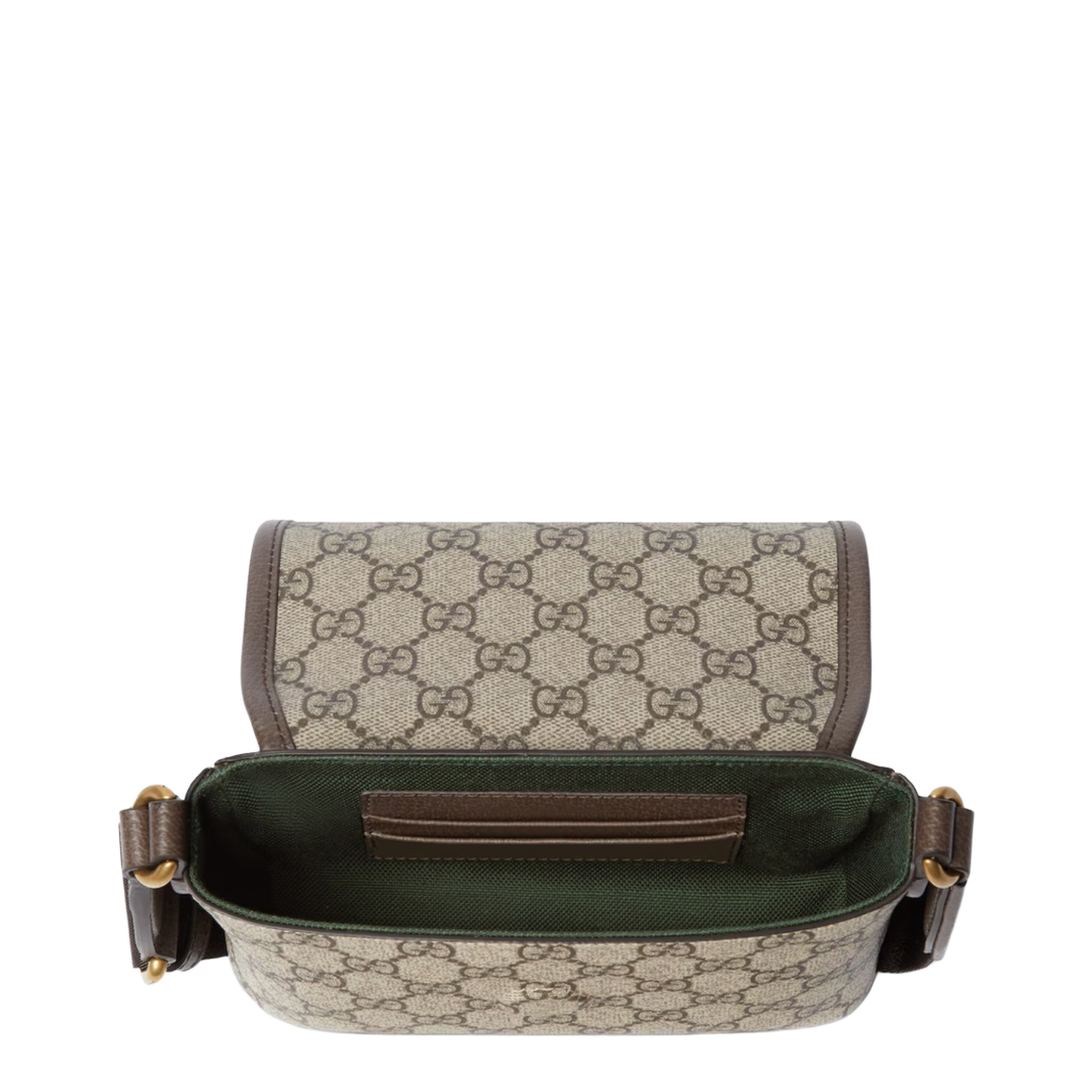 Ophidia Mini Bag Coated Fabric Crossbody - Beige/Dark Brown - Image 5