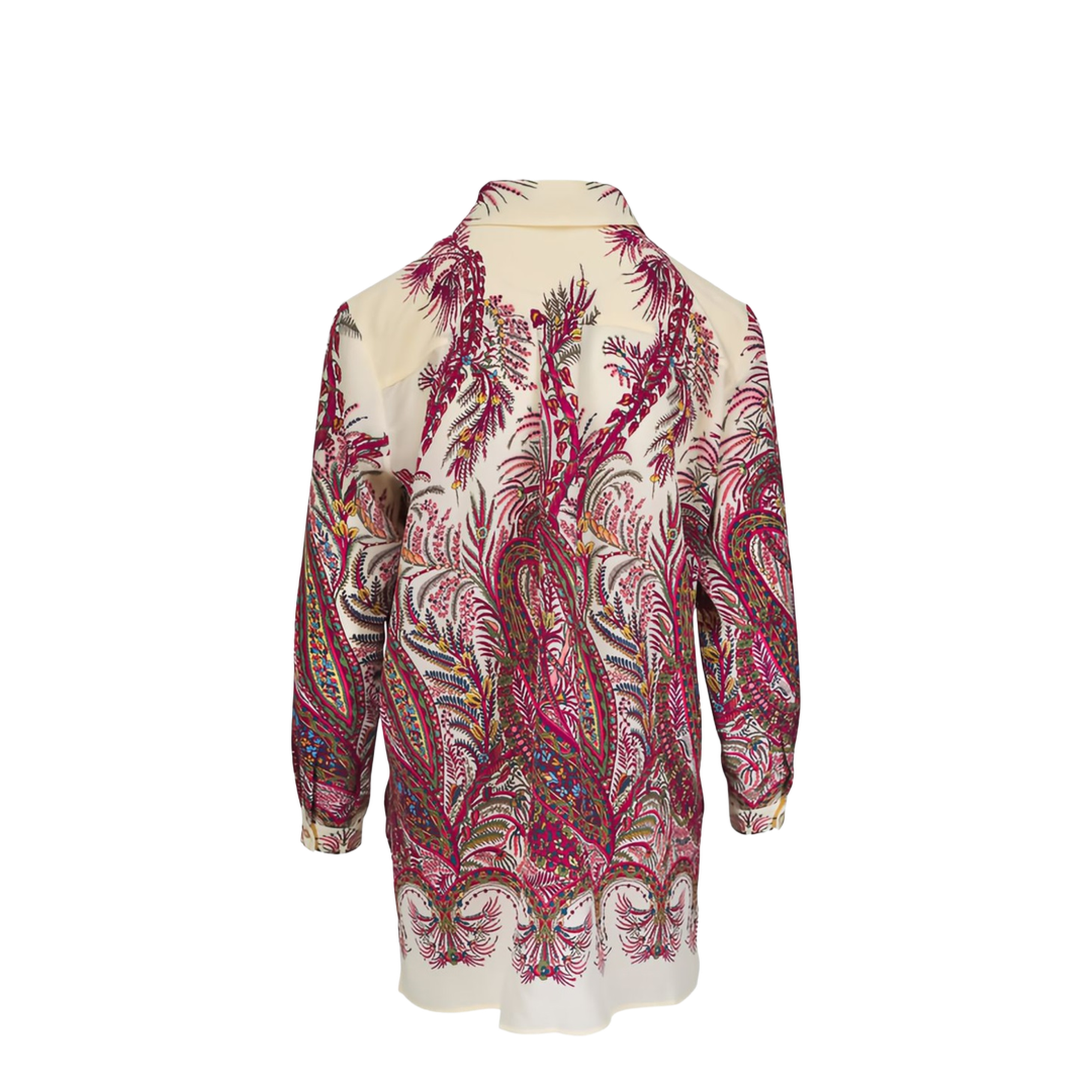 Paisley Print Crepe de Chine Silk Shirt - Image 2