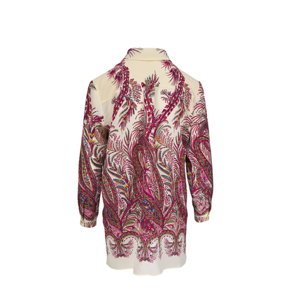 Paisley Print Crepe de Chine Silk Shirt - Image 2