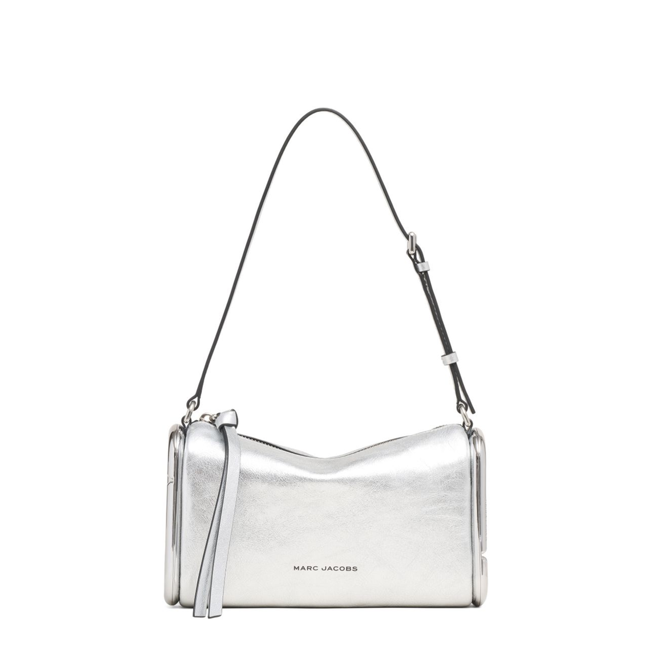 The Scene Small Metallic Leather Shoulder Bag - Silver - Image 1