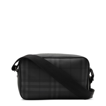City Check Coated Canvas Crossbody Bag - Iron Grey - Image 4
