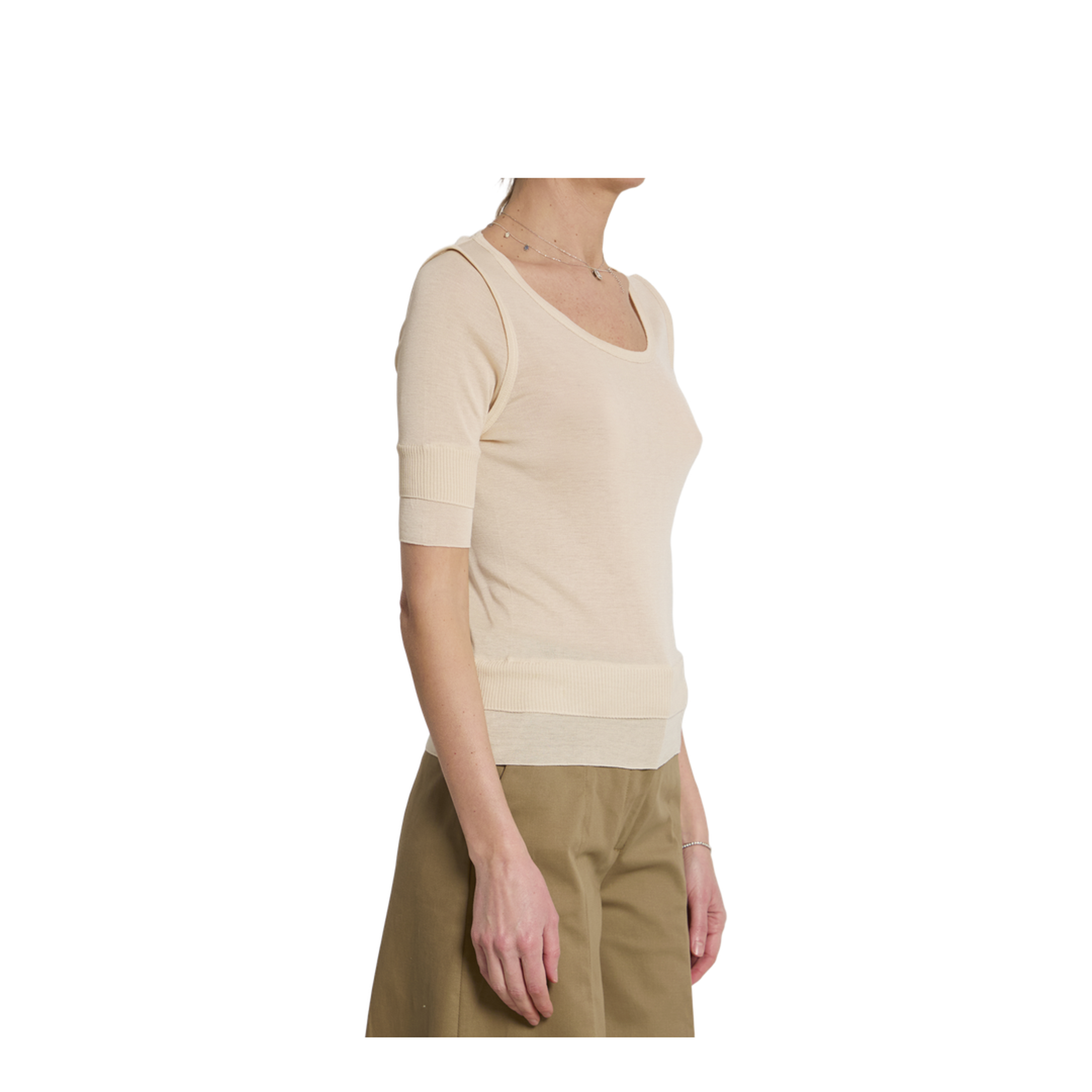 Trompe L'Oeil Viscose And Silk Top - Image 2