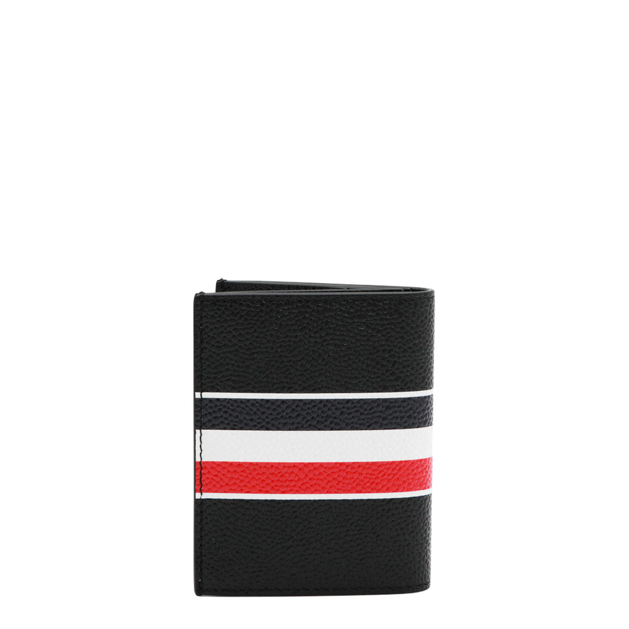 Pebble Grain RWB Stripe Double Card Holder in Black - Image 5