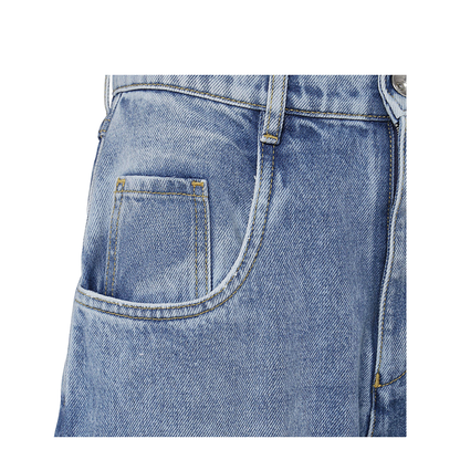 Denim Jeans with Slash Details - Image 4