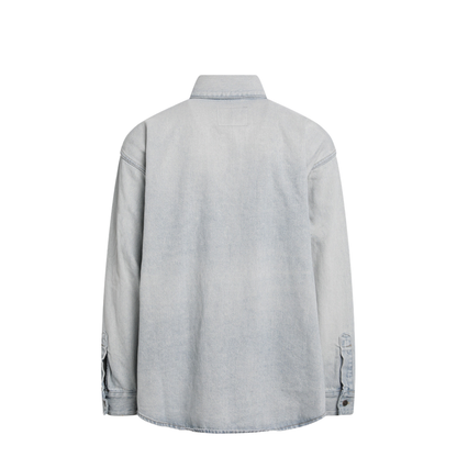 Light Blue Cotton Denim Shirt - Image 2