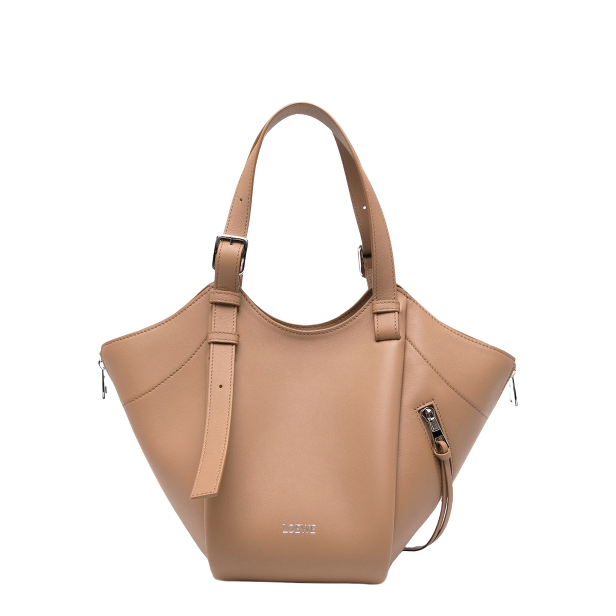 Hammock Flip Calfskin Shoulder Bag - Squirrel - Image 1