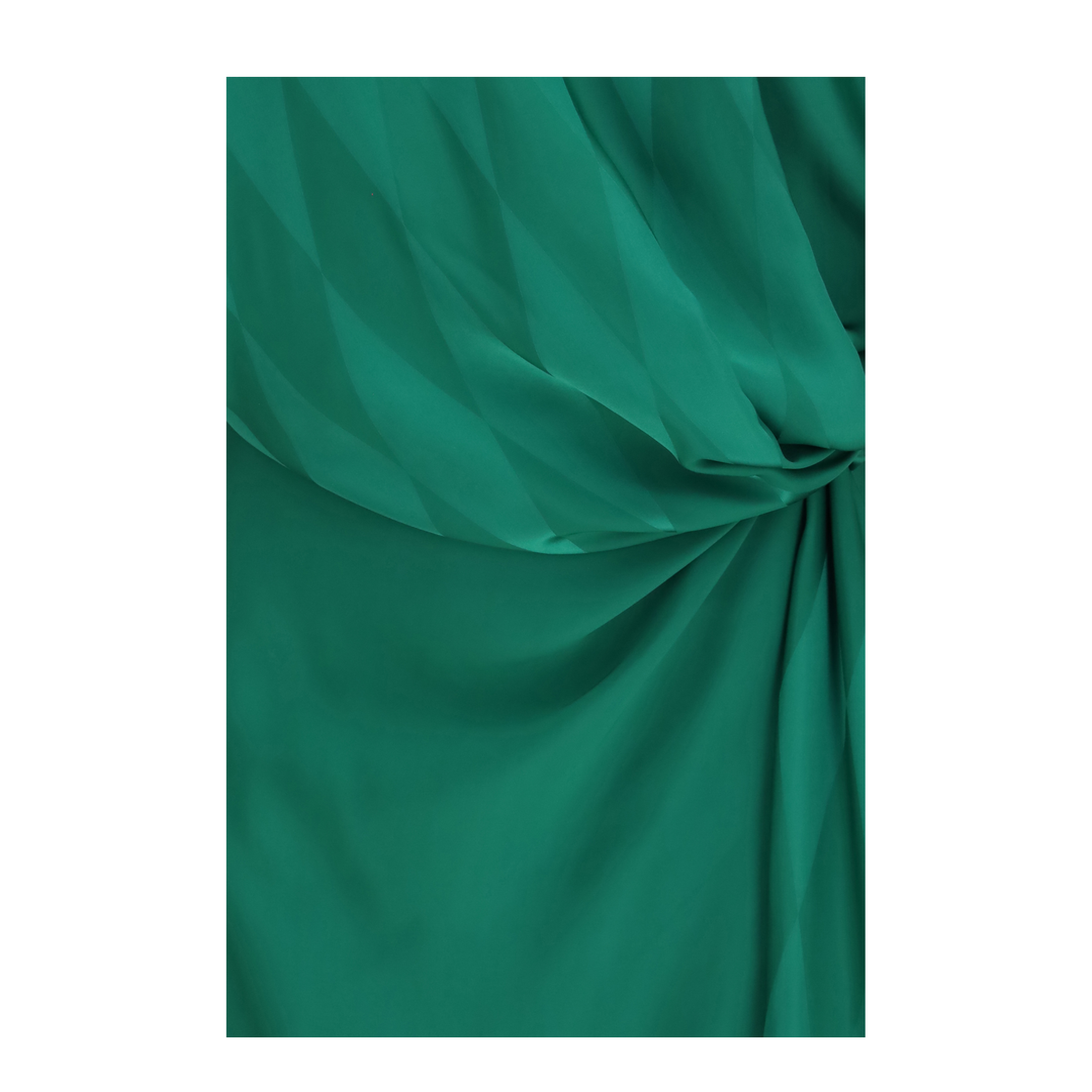 Midi Silk Dress with Twist Detail - Image 3