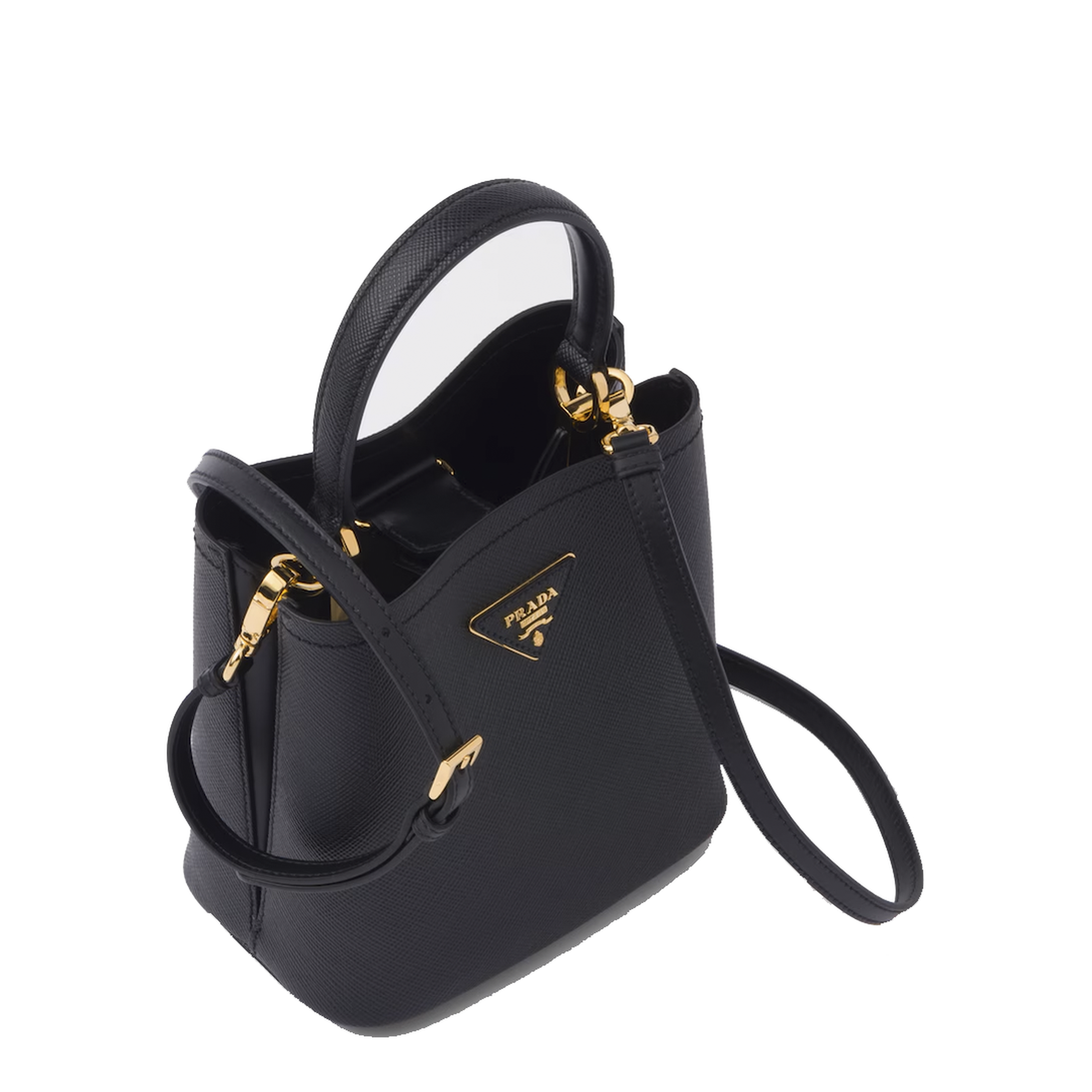 Small Saffiano Leather Panier Bag - Image 3