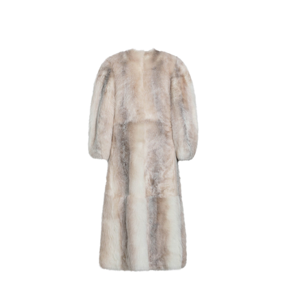 White Dorsato Shearling Coat - Image 2