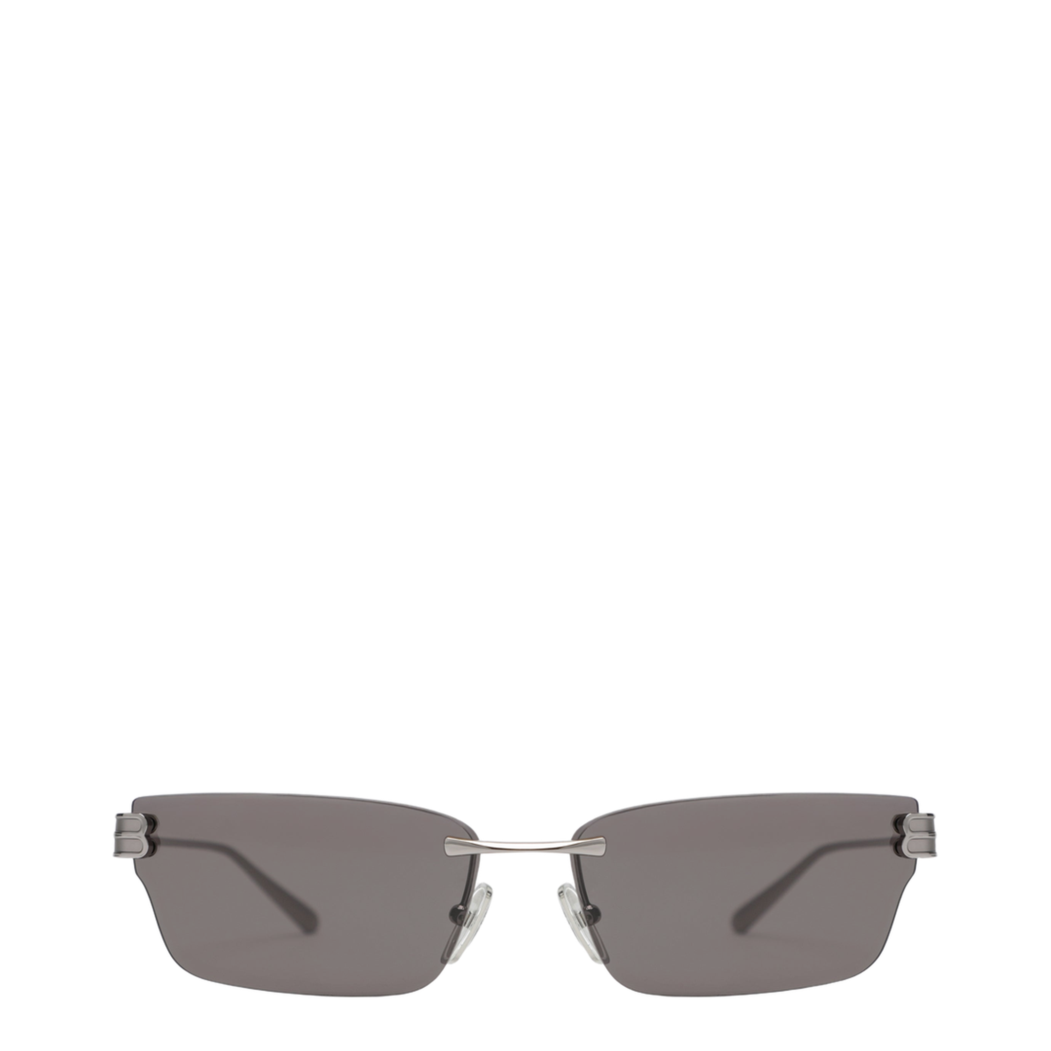 Gossip Rectangular Silver/Black Sunglasses - Image 1