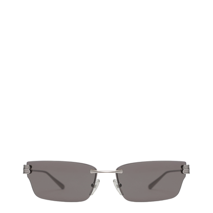 Gossip Rectangular Silver/Black Sunglasses - Image 1