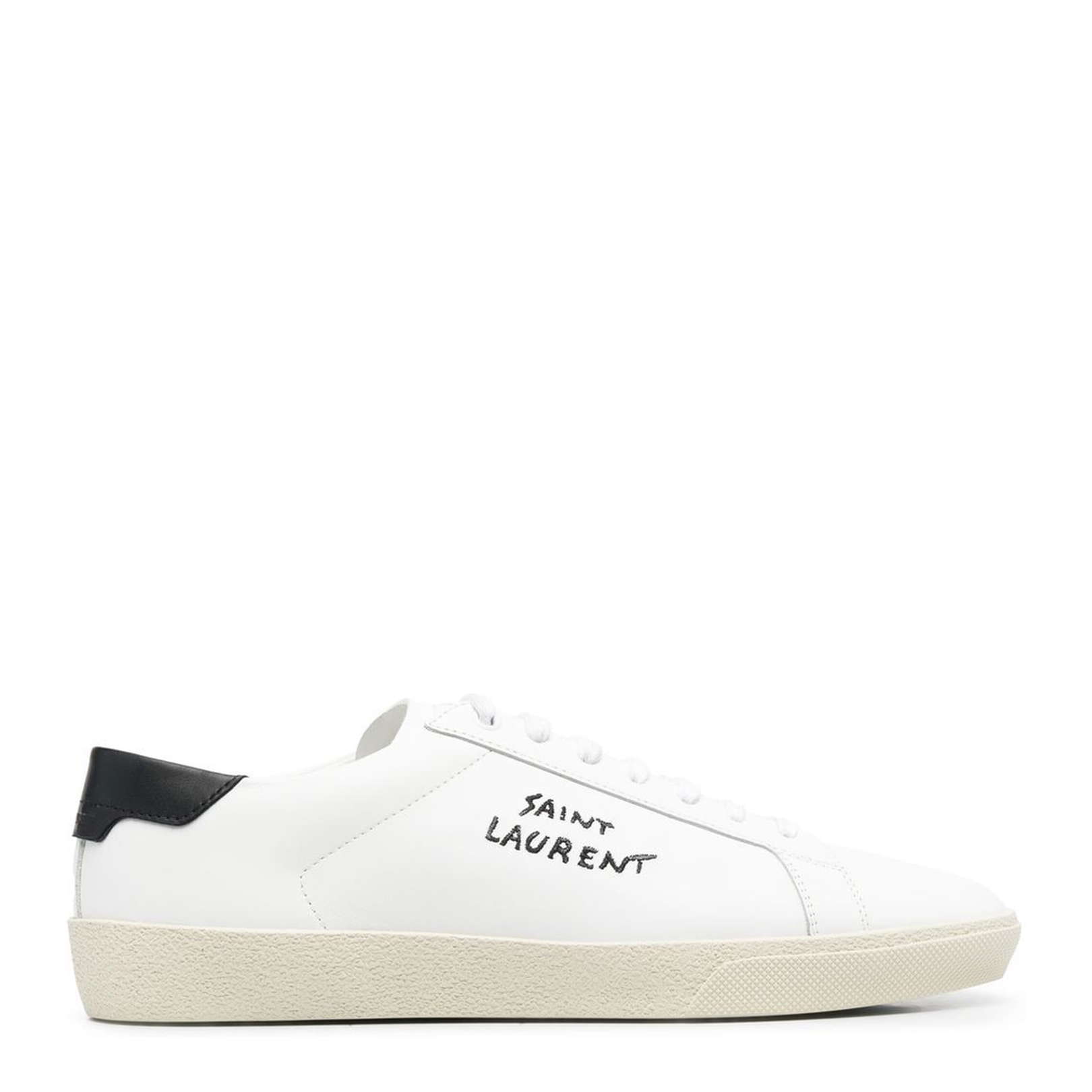 Court Classic Embroidered Sneakers in Smooth Leather - Image 1