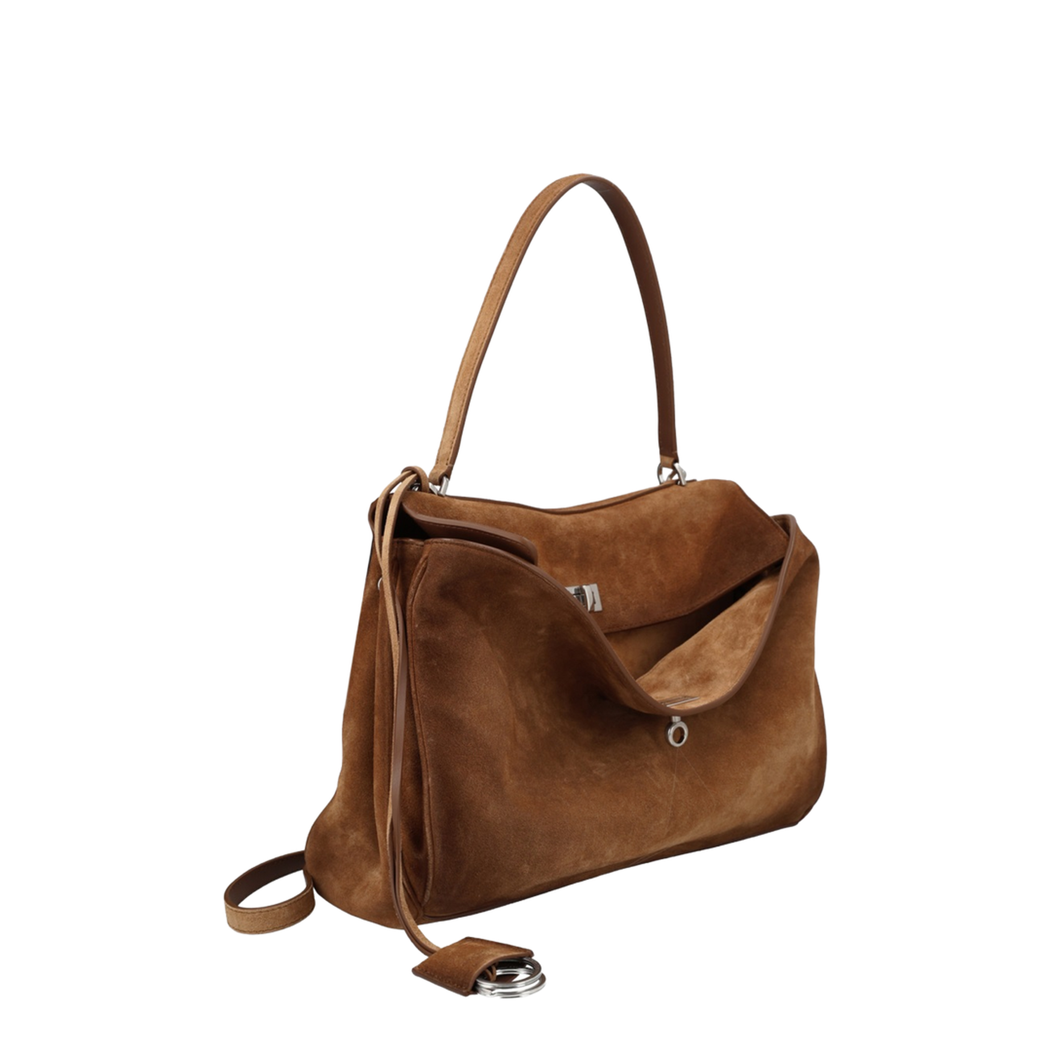 Rodeo Medium Waxed Suede Calfskin Handbag - Camel - Image 2