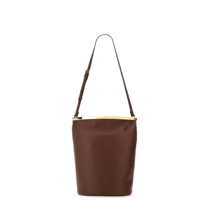 Small Leather Bucket Bag - Image 1