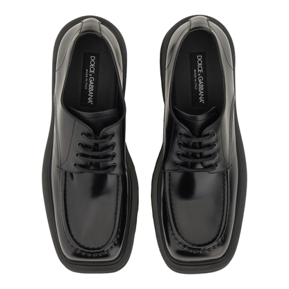 Square-Toe Leather Derby Shoes - Image 2