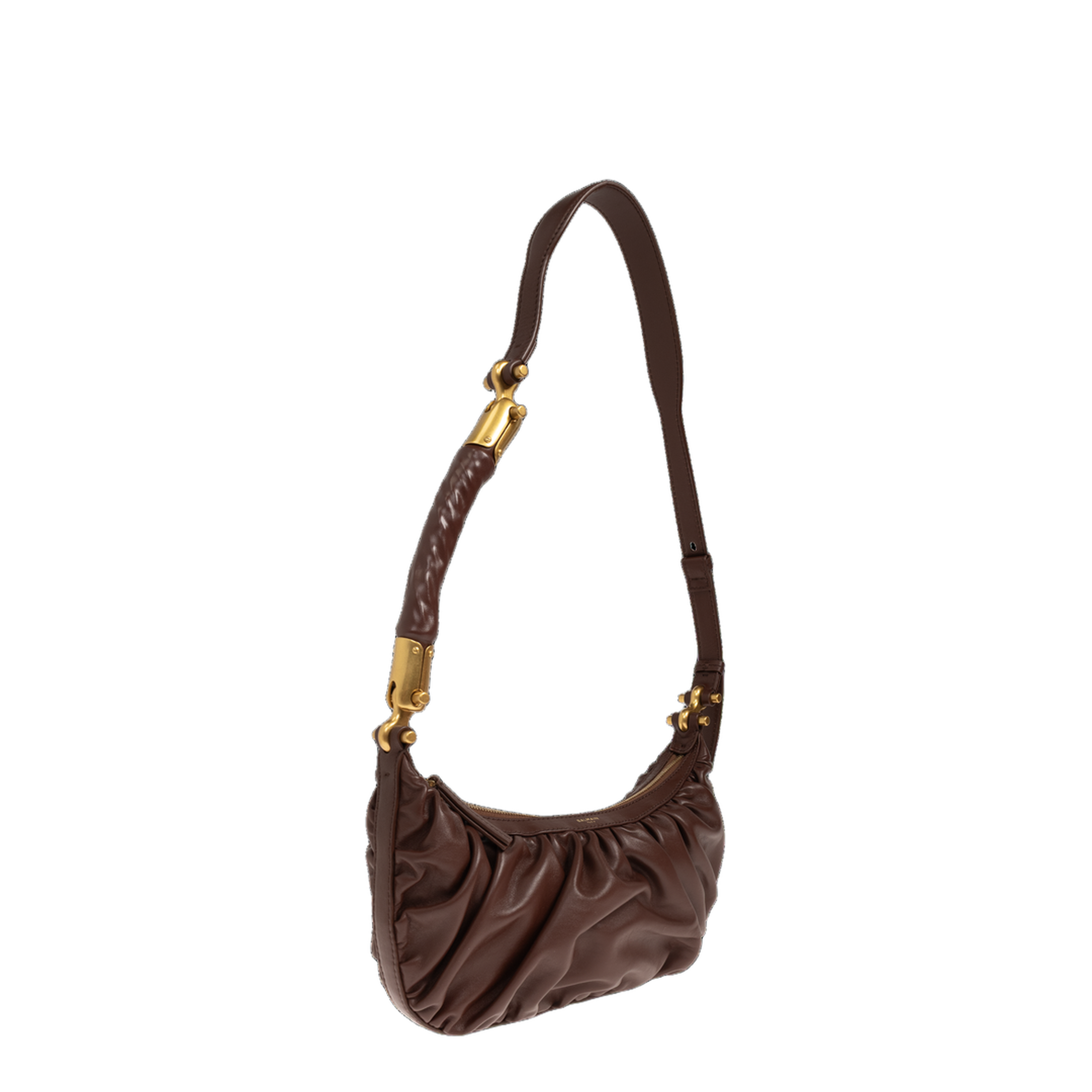 Ébène Medium Calfskin Hobo Bag - Dark Brown - Image 4