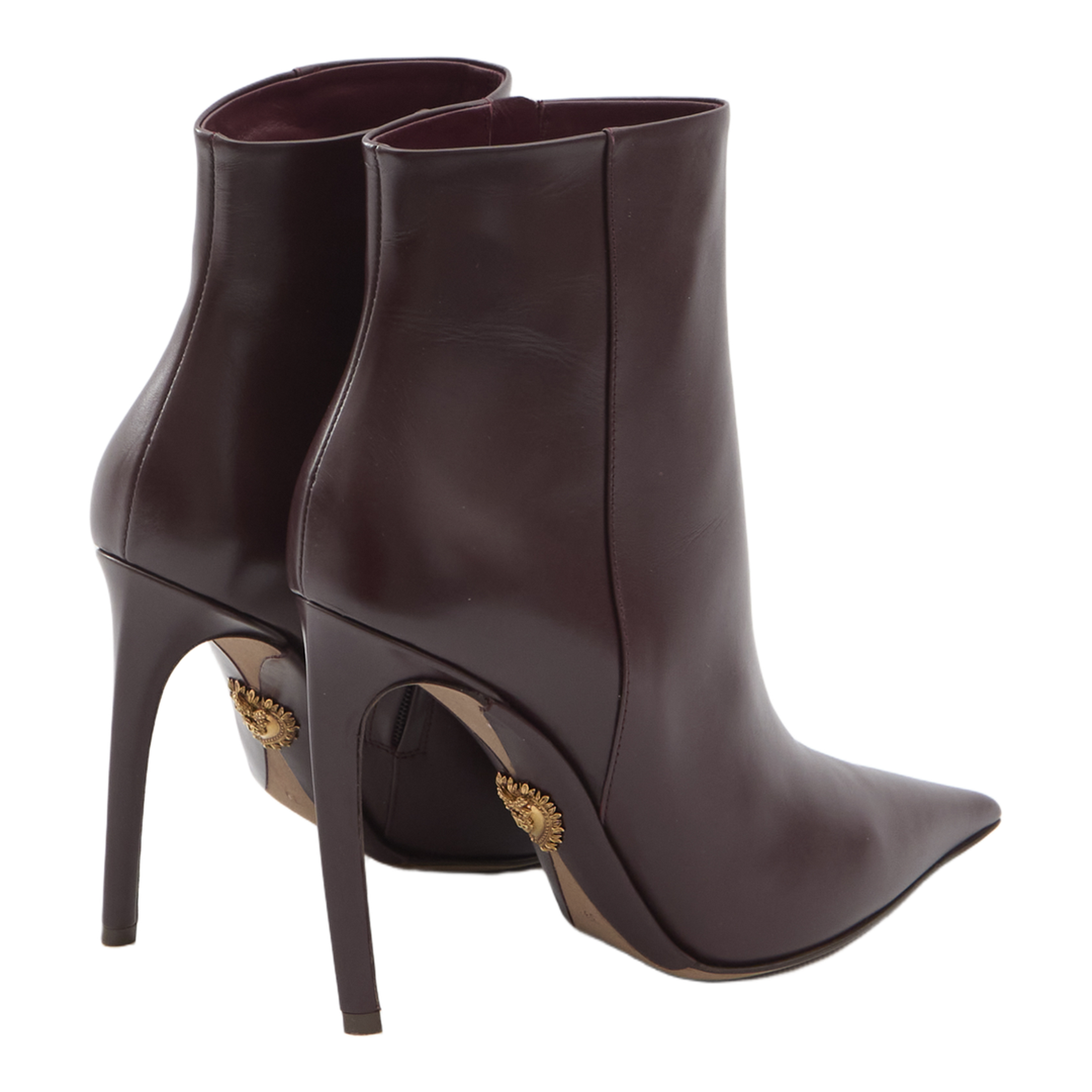 Devotion Calfskin Ankle Boots in Bordeaux - Image 3