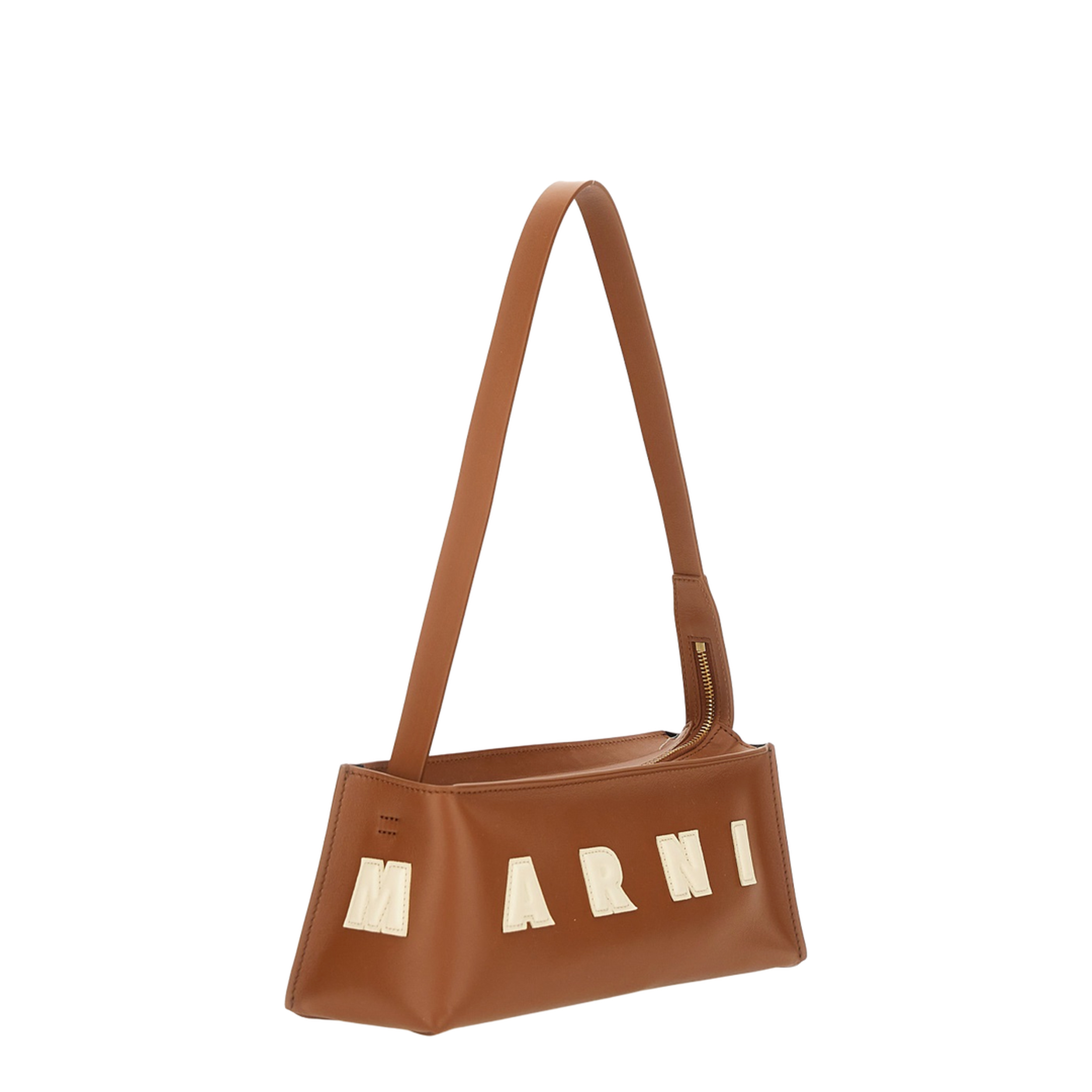 Museo Compact Baguette Bag Calfskin - Moca/Ivory - Image 3
