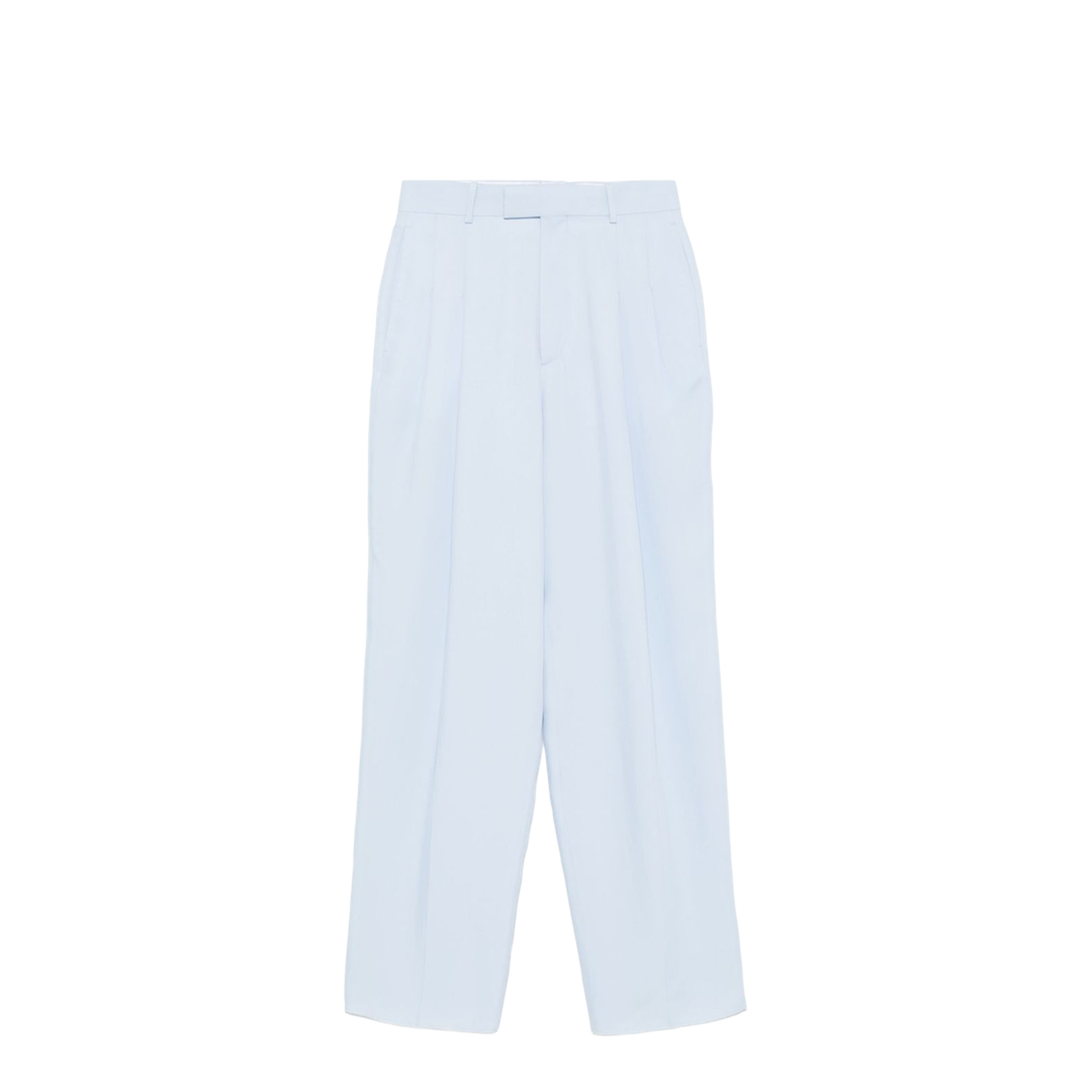 Viscose And Silk Twill Straight Trousers - Image 1