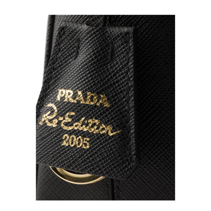 Black Re-edition Mini Saffiano Leather Bag - Image 4