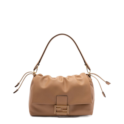 Baguette Large Leather Top Handle Bags - Brown - Image 1