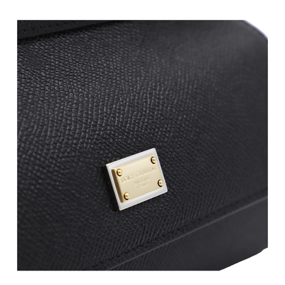 Sicily Small Calf Leather Top-Handle Bag - Nero - Image 6